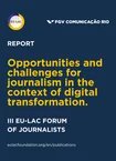Book cover "Report Opportunities and challenges for journalism in the context of the digital transformation"