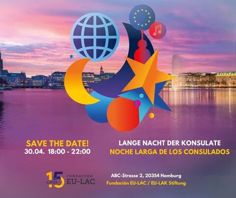 Cartel Noche Larga de los Consulados. Imagen de la ciudad de Hamburgo.
